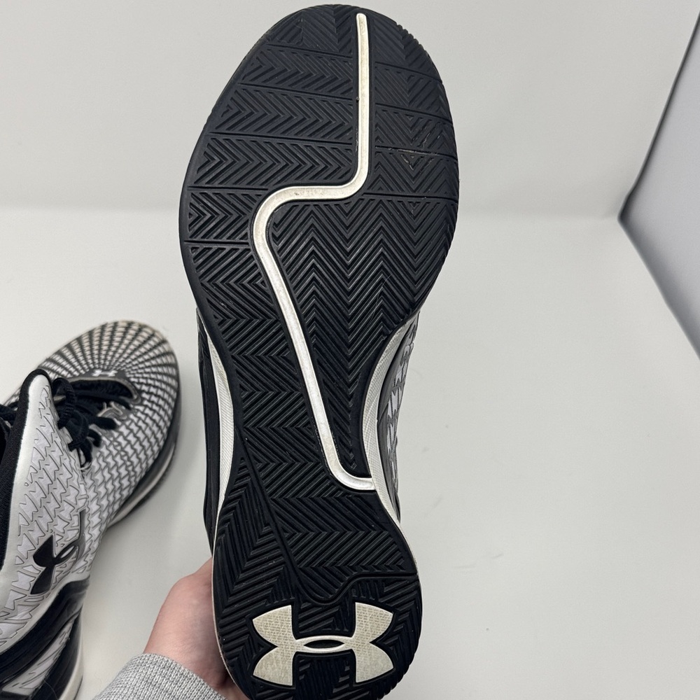 Under Armour Black and White ClutchFit Basketball Shoes - Picture 8 of 8